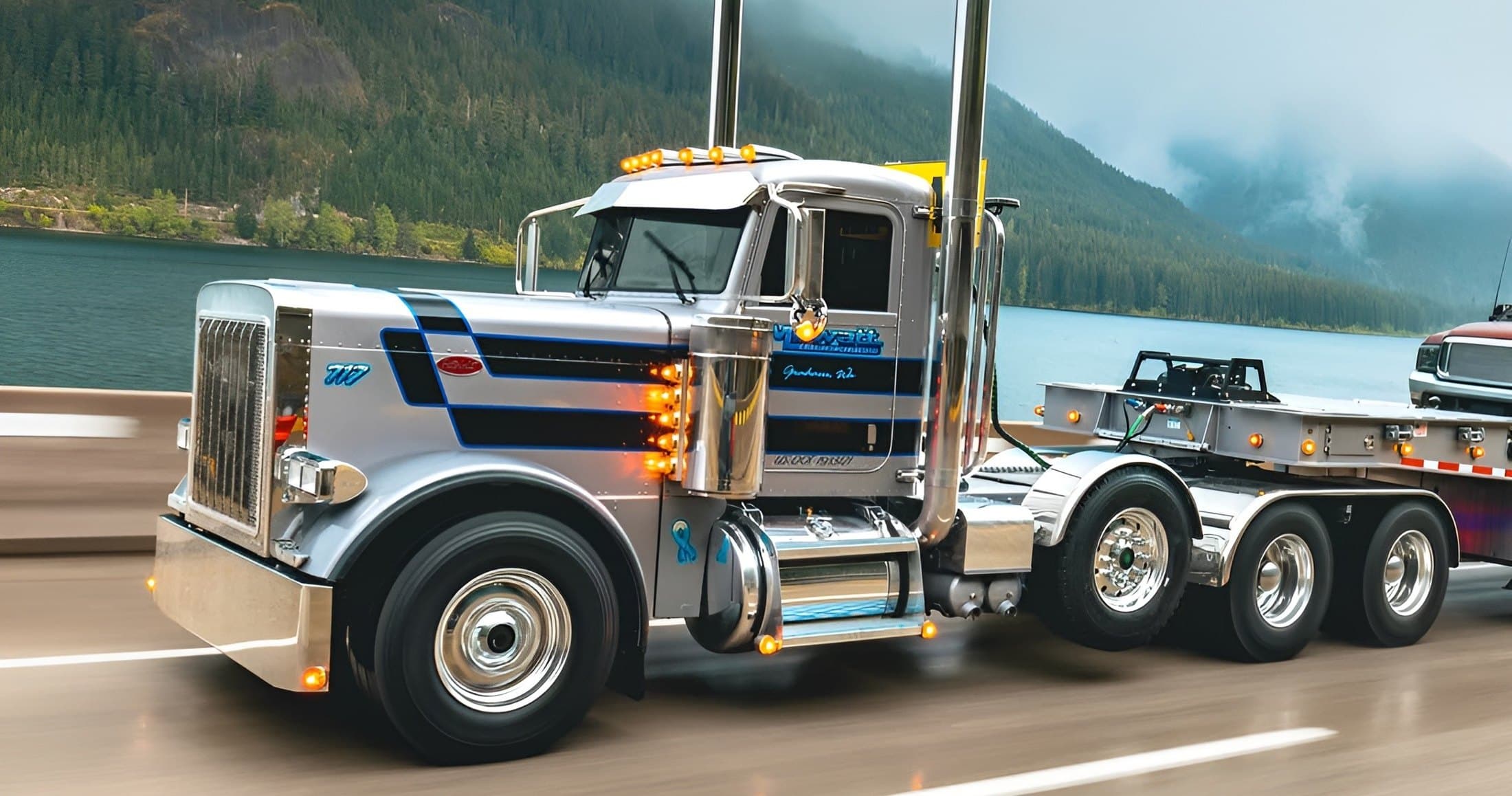 Camión Peterbilt en carretera